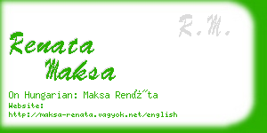 renata maksa business card